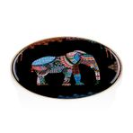Glore 27036 31 cm Elephant Siyah Tepsi