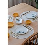 Glore Asya Blue Flower Altın Yaldızlı 14 Parça 6 Kişilik Seramik Kahvaltı Takımı