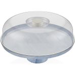 Glore Istanbul Blue Wind Ayaklı Kek Fanus 28CM - Açık Gri