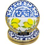 Glore Laila Altın Yaldızlı Cam Servis Tabağı Takımı