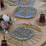 Glore Leopard Altın Yaldızlı 6 Kişilik 26 Parça Pasta Takımı