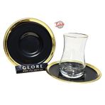 Glore Nihavent 6'lı Camillow Siyah Çay Seti