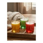 Gloria Candle Romance Middle 3 | 3'lü Shot Bardak Vanilya Kokulu Mum | Karışık Renkli - 40 Gr
