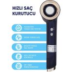 Glorifar Gl-F501b 1800w Lacivert Saç Kurutma Makinesi 1 Kademe Hız Ayarı ve Negatif İyon Özelliği