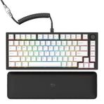 Glorious Pc Gaming Race GMMK Pro Prebuild Düzenleme Modüler Mekanik Oyun Klavyesi Rgb Ayarlı Contalara monte edilmiştir. TKl%75 ANSI-US Çıkarılabilir Siyah USB Spiral Kablo Aviator Plug ile
