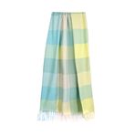 GLORIS Sıcak Kadın Kaşmir Şal Sonbahar/Kış Kareli Şal/XL Stola Zarf Sıcak Pashmina Şal 180 x 70 cm, Mint - Sarı, 180x70 cm