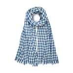 GLORIS Sıcak Kaşmir Şal Sonbahar Kış Horoz Eşarp / XL Stola Zarf Sıcak Pashmina Şal 200 x 70 cm., Mavi, 200x70 cm