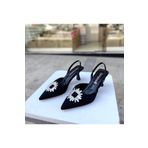 Gloriys Ayakkabı & Çanta Siyah saten taşlı 5 cm topuklu ayakkabı 0480