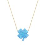 Glorria DU0085 Altın Opal Yonca Kadın Kolye