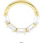 Glorria Geometrik Halka 14 Ayar Altın Piercing