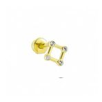 Glorria Geometrik Helix 14 Ayar Altın Piercing