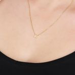 Glorria Gümüş 3 Boyutlu Minimalist K Harfi Kadın Kolye