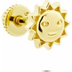 Glorria Güneş Helix 14 Ayar Altın Piercing
