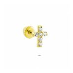 Glorria Haç Helix 14 Ayar Altın Piercing