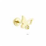 Glorria Kelebek Helix 14 Ayar Altın Piercing