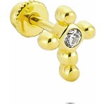 Glorria Tek Taş Helix 14 Ayar Altın Piercing