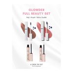 Glowder Natural Glowder Kaş Serumu Kirpik Serumu Dudak Dövmesi Seti – Klasik Nude & Sıcak Gül Lip Stain Avantajlı