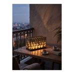 Glowdesigning Ev Dekorasyon Ahşap tabanlı 5 Mumlu Cam Sonsuzluk Aynalı Mumluk - Mumlar Hediyedir - Nişan Hediyelik
