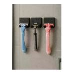 Glowify Prime Yapışkanlı Jilet Tutucu – Banyo Ve Duş İçin Duvar Askısı, Düzenleyici Askı Siyah 1 Adet