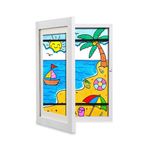 Glowjoy Çocuk resimleri için resim çerçevesi, A4 çocuk çizimleri için resim çerçevesi, açılabilir çocuk resim çerçevesi, asmak için obje çerçevesi, duvar sanatı sergileri, okullar, evler veya ofisler