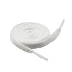 Glox 2 çift düz ayakkabı bağcıkları spor ayakkabı katı düz ayakkabı bağcığı koşu ayakkabıları dizeleri, Beyaz(2 Çift), 39.37inch (100cm)