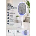 Glr Ltd-618 Şarj Edilebilir Sivrisinek Raketi Sinek Öldürücü Tuzak Lamba Type-C Şarjlı Stantlı