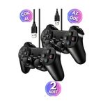 GLRTech İkili Çift Motorlu Titreşimli Usb Gamepad Joystick Bilgisayar Laptop Uyumlu | Windows 7-11