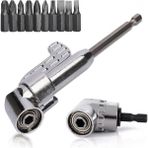 Glryz 5297 1/4" Bits Uç ve Köşe Vidalama Adaptörü Seti - 12 Parça - Gri