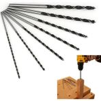 Glryz Uzun Ahşap Ağaç Delme Matkap Ucu Seti 300 mm 7 Parça - Gri