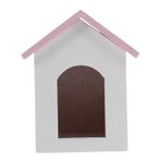 GLSTOY Minyatür Mobilyalı Ve Pembe Çatılı DIY Dollhouse Kiti Minik Köpek Evi Sahnesi Dollhouse Oluşturmak İçin İdealdir