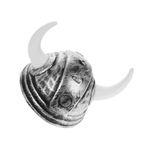 GLSTOY Parti Şapkası Viking Kostüm Şapkası Festival Dekoratif Parti Aksesuarı Gümüş Roma Başlığı