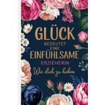 Glück bedeutet eine Erzieherin wie dich zu haben - Geschenk für Erzieherin - zum Danke sagen - Kindergarten - tolles Geschenk: Geschenk Erzieherin - ... witzig - A5 Notizbuch mit 120 leeren Seiten
