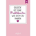 Glück ist eine Praktikantin wie dich zu haben: Schönes rosa Notizbuch als Dankeschön für die Praktikantin – Als Abschiedsgeschenk oder um einfach Danke zu sagen