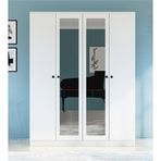 Gm 053 Hayal 4 Kapılı Aynalı Düğme Kulplu Gardırop