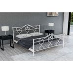 Gm 301 Gold Çift Kişilik Metal Karyola Beyaz 150x200