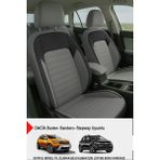Gm Design Mocha Taytüyü Oto Koltuk Kılıfı (Dacia Sandero-Stepway-Duster Uyumlu) - Füme
