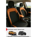 Gm Design Mocha Taytüyü Oto Koltuk Kılıfı (Dacia Sandero-Stepway-Duster Uyumlu) - Taba