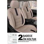 Gm Design Oniks Serisi Tay Tüyü Ön 2 Oto Koltuk Kılıfı (Doblo Van-Panelvan 1+1-Fiorino-Combo) - Bej