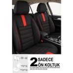 Gm Design Oniks Serisi Tay Tüyü Ön 2 Oto Koltuk Kılıfı (Doblo Van-Panelvan 1+1-Fiorino-Combo) - Kırmızı