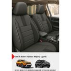Gm Design Oniks Serisi Tay Tüyü Oto Koltuk Kılıfı-(Dacia Sandero-Stepway-Duster Uyumlu) - Füme