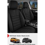 Gm Design Oniks Serisi Tay Tüyü Oto Koltuk Kılıfı-(Dacia Sandero-Stepway-Duster Uyumlu) - Siyah