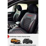Gm Design Premium Serisi Lüks Keten Oto Koltuk Kılıfı (Dacia Sandero-Stepway-Duster Uyumlu) - Siyah