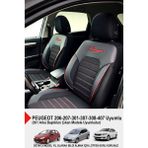 Gm Design Premium Serisi Lüks Keten Oto Koltuk Kılıfı (Peugeot 206-207-208-306-307-407- Uyumlu) - Siyah