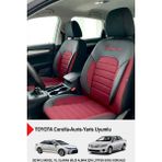 Gm Design Premium Serisi Lüks Keten Oto Koltuk Kılıfı (Toyota Corolla-Auris-Yaris Uyumlu) - Bordo