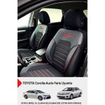 Gm Design Premium Serisi Lüks Keten Oto Koltuk Kılıfı (Toyota Corolla-Auris-Yaris Uyumlu) - Siyah