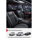 Gm Design Titanyum Serisi Lüks Keten Oto Koltuk Kılıfı (Opel Corsa-Astra-Vectra Uyumlu) - Beyaz