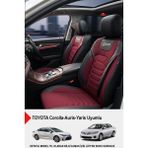 Gm Design Titanyum Serisi Lüks Keten Üniversal Oto Koltuk Kılıfı (Toyota Corolla-Auris-Yaris Uyumlu) - Bordo