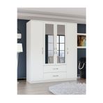 Gm0035 Esil 4 Kapılı 2 Çekmeceli Aynalı Gardrop Dolap Beyaz
