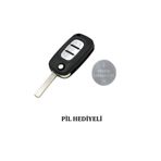 GMA KEYS Fluence Megane3 3 Buton Araba Kumanda Boş Kap Oto Anahtar Kabı Pil Hediyeli 1.ci Kalite