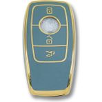 Gma Keys Lüx Mercedes Benz 2017-2020 Arası Fbs4 Tip Nano Anahtar Kılıfı Gri Gold Altın Renk 1.ci Kalite